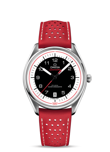 Omega Seamaster Master Co-Axial 39.5 Olympic Timekeeper Stainless Steel / Black / Red